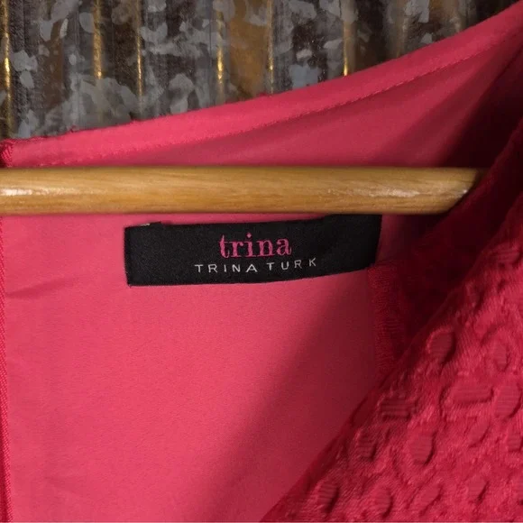 Hot Pink Trina Turk Dress -‎ Size S - Beautiful - Picture 3 of 5